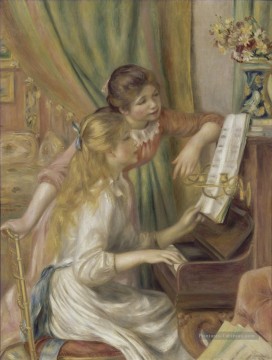 deux filles au piano Pierre Auguste Renoir Peinture à l'huile